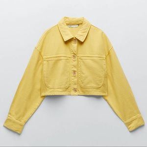 yellow denim jacket size small BRAND NEW with tags